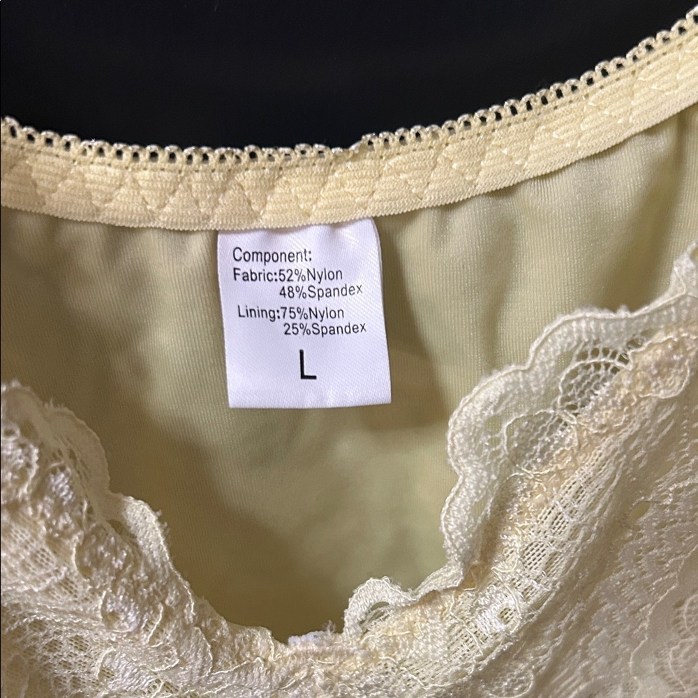 Yellow Lace Shapewear Bodysuit - Picture 2 of 3